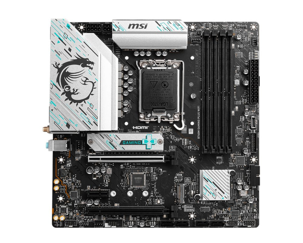 MSI B760M GAMING PLUS WIFI | Socket LGA 1700 | Intel B760 | 4xDDR5 | Micro-ATX | Moederbord - Matmuis - Matmuis